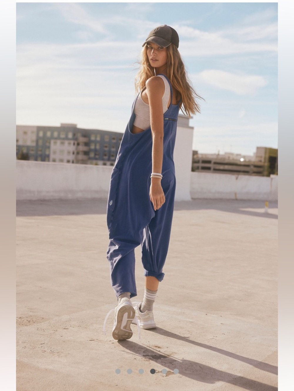 Free People Hot Shot Onesie Navy - Picture 2 of 5